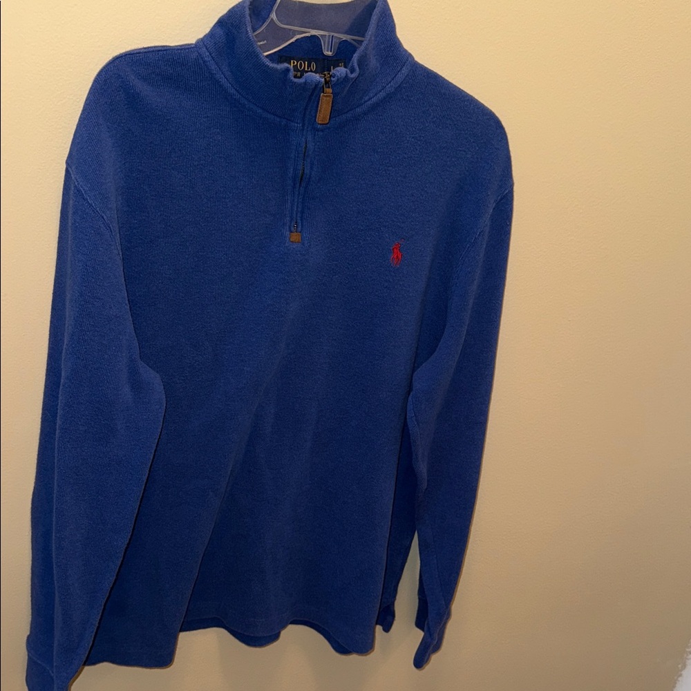 Polo by Ralph Lauren Men's Royal Blue Zip-Up Sweater
